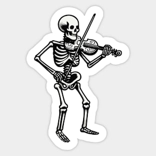 Skeleton With Violin Sticker